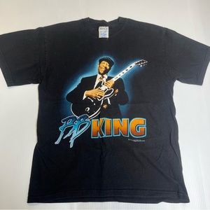 BB King Vintage 2001 Double Stitch King of the Blues Worldwide Tour Tee